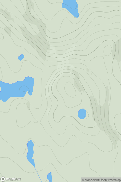 Thumbnail image for Meall Dearg [Applecross to Achnasheen] [NG754546] showing contour plot for surrounding peak